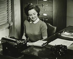 Vintage typist